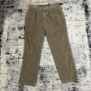 Vintage Woolrich Men's Corduroy Pants Size 34x32 Khaki Beige Casual Pocket Flap